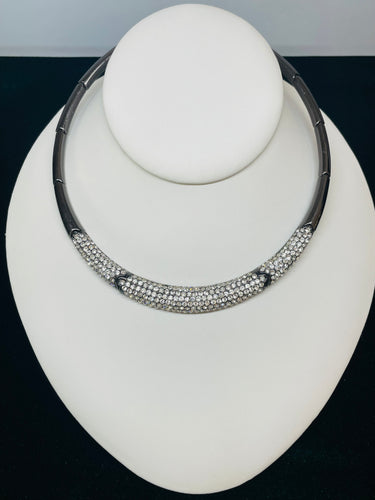 Black Rhinestone Collar
